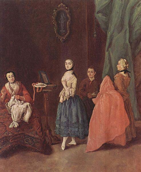 Pietro Longhi Dame bei der Schneiderin